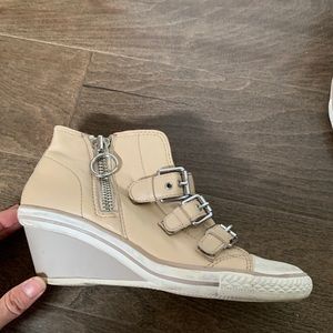 Wedge sneakers for women, size 36, brand is Ash.Has some signs of wear.
